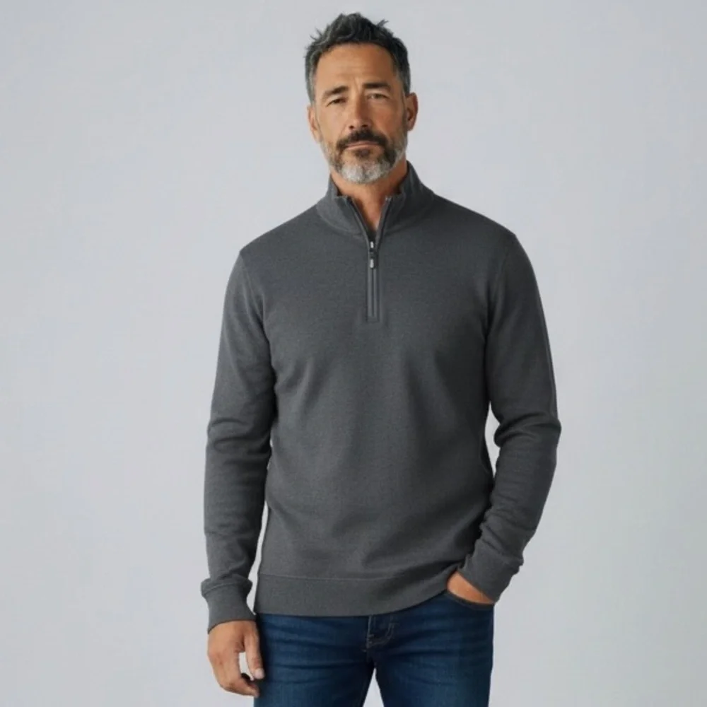 B16 Men’s Banana Republic Preppy Quarter Zip Pullover Casual Sweatshirt S
